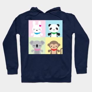 Super Cute Kawaii Animal Mascots Hoodie